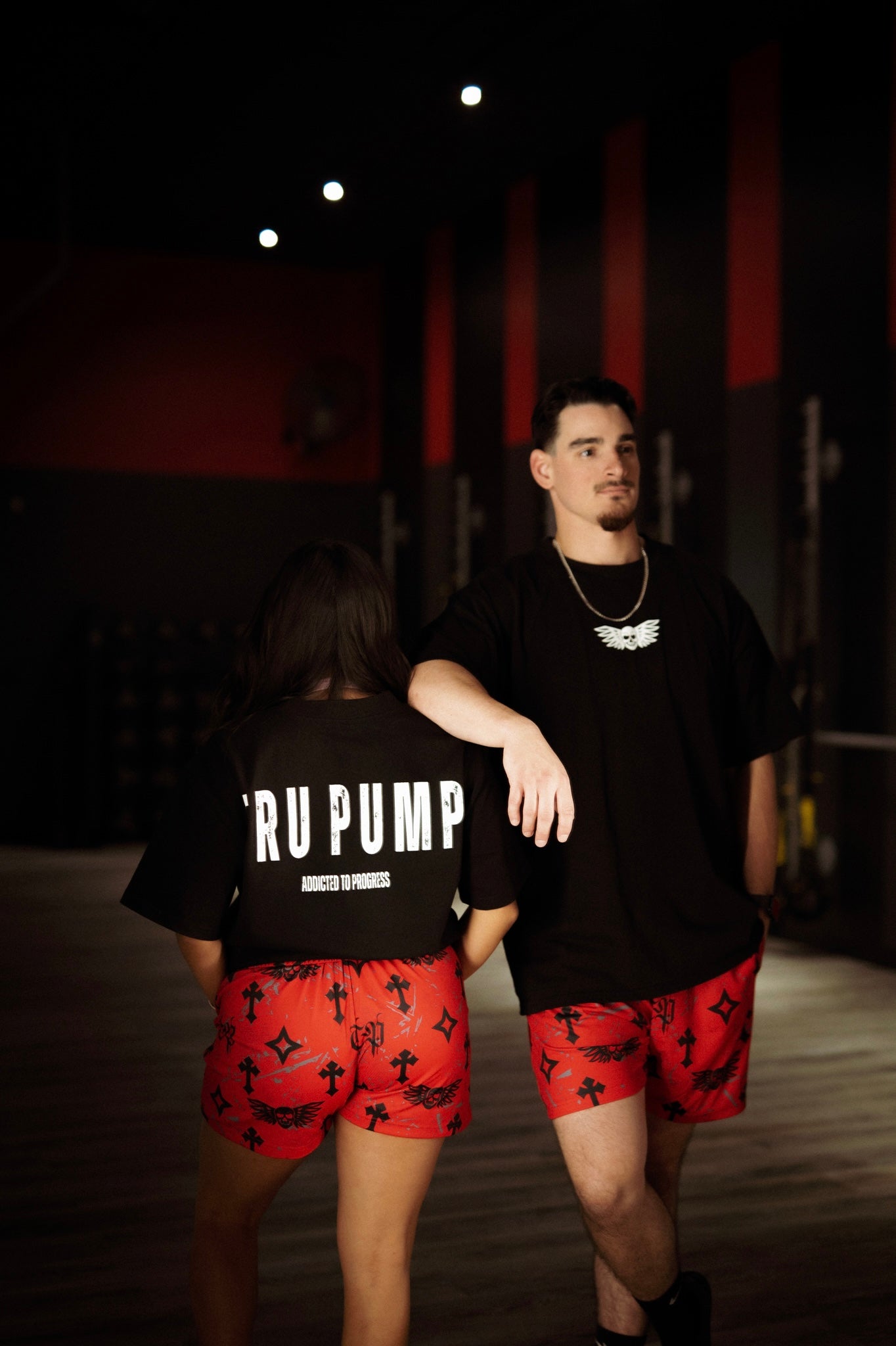 Bleak Midwinter shorts- Red/ Gray paint