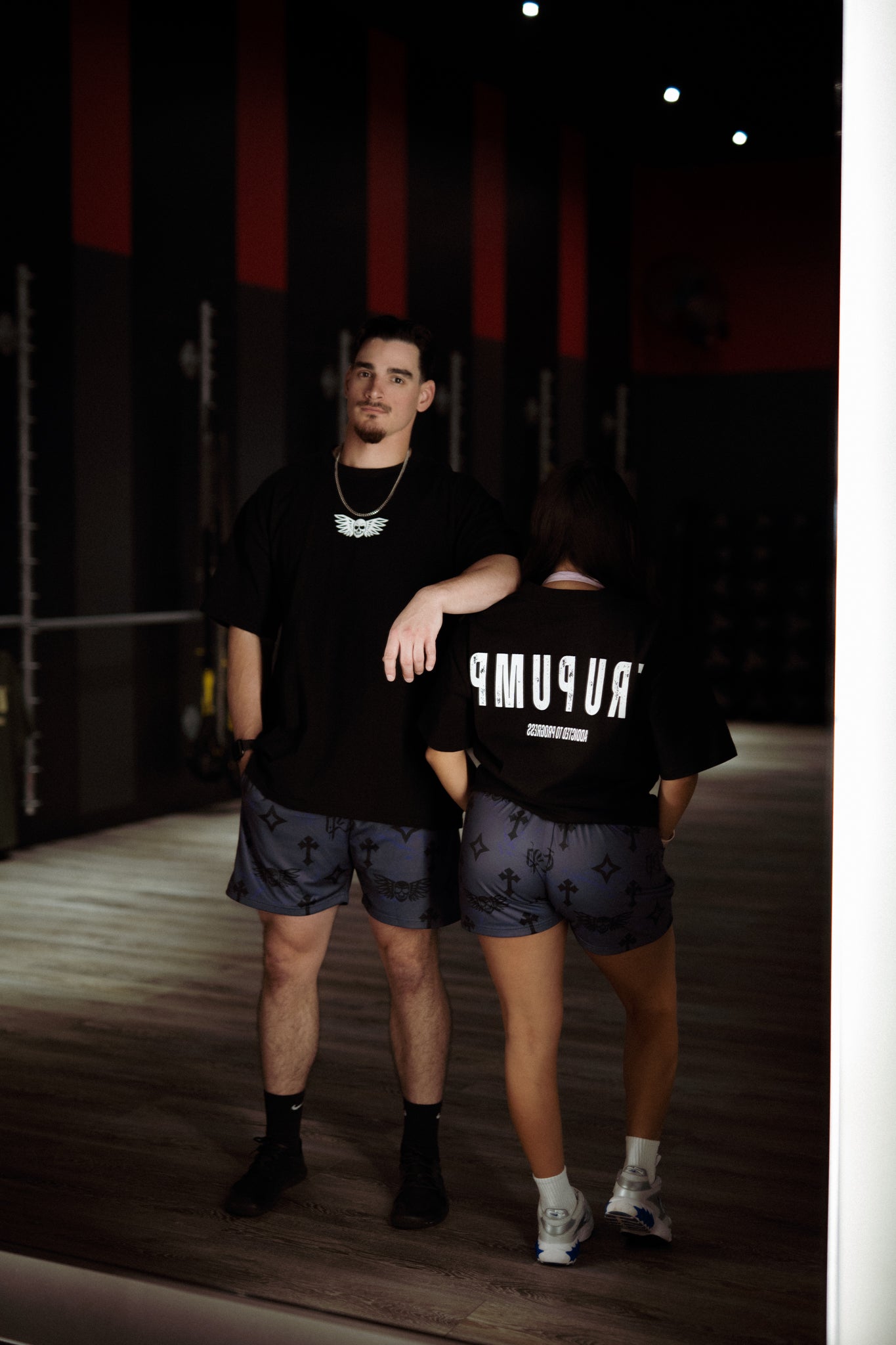 Bleak Midwinter shorts- Gray/ Purple paint