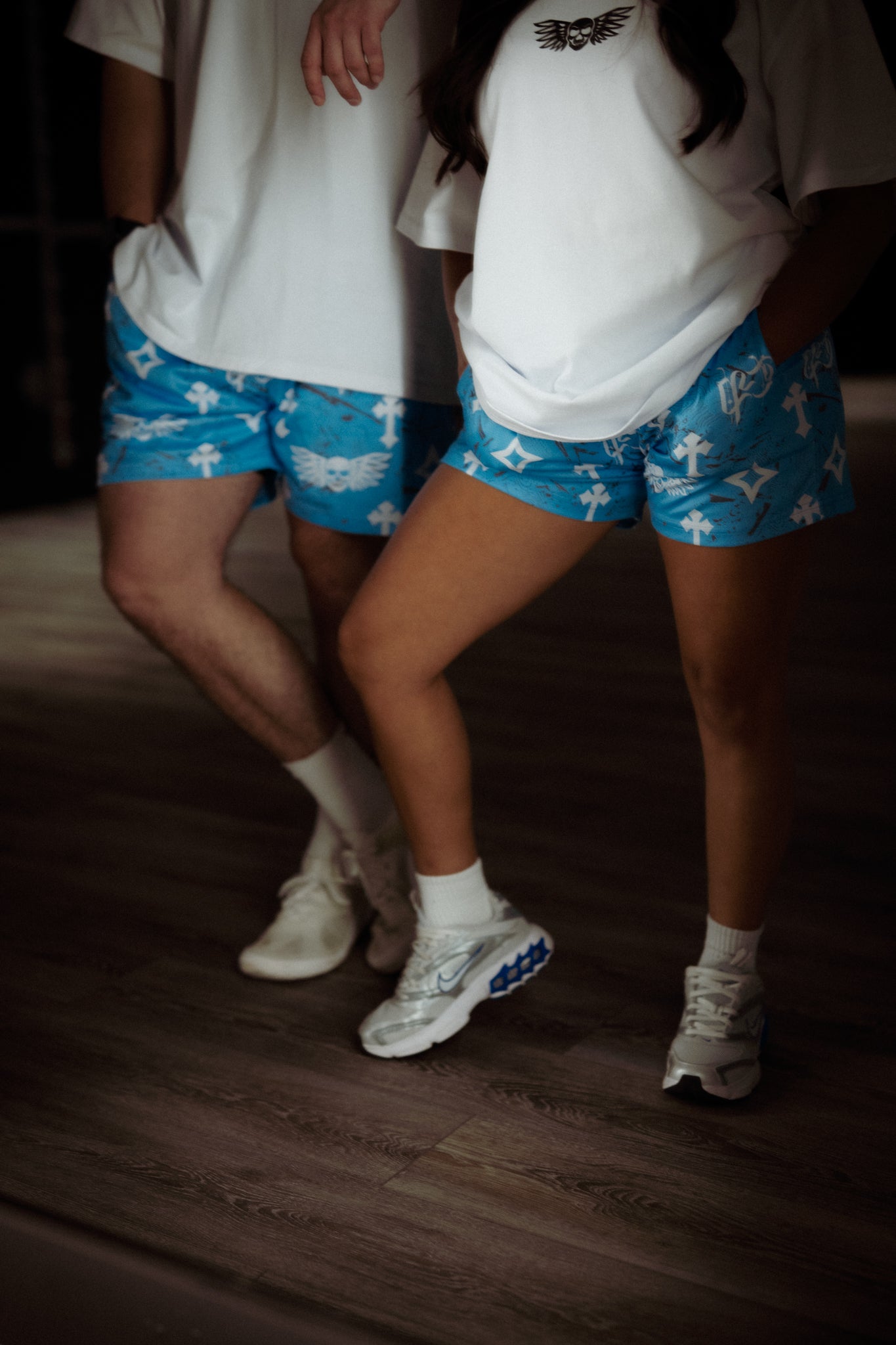 Bleak Midwinter shorts- Light Blue/ Gray paint