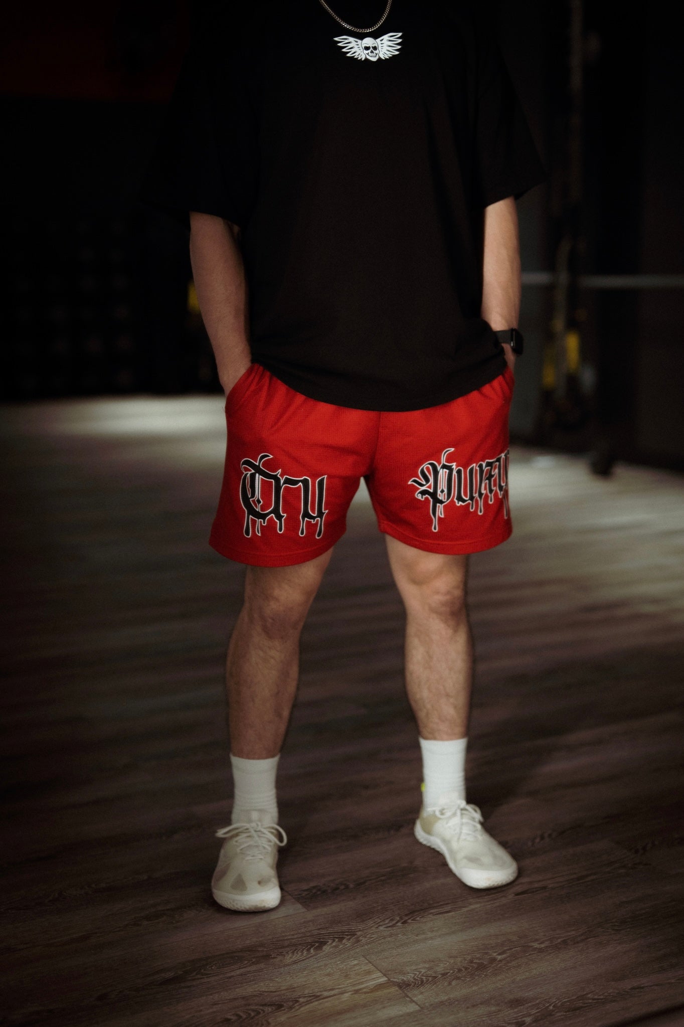 Drip Shorts- Red