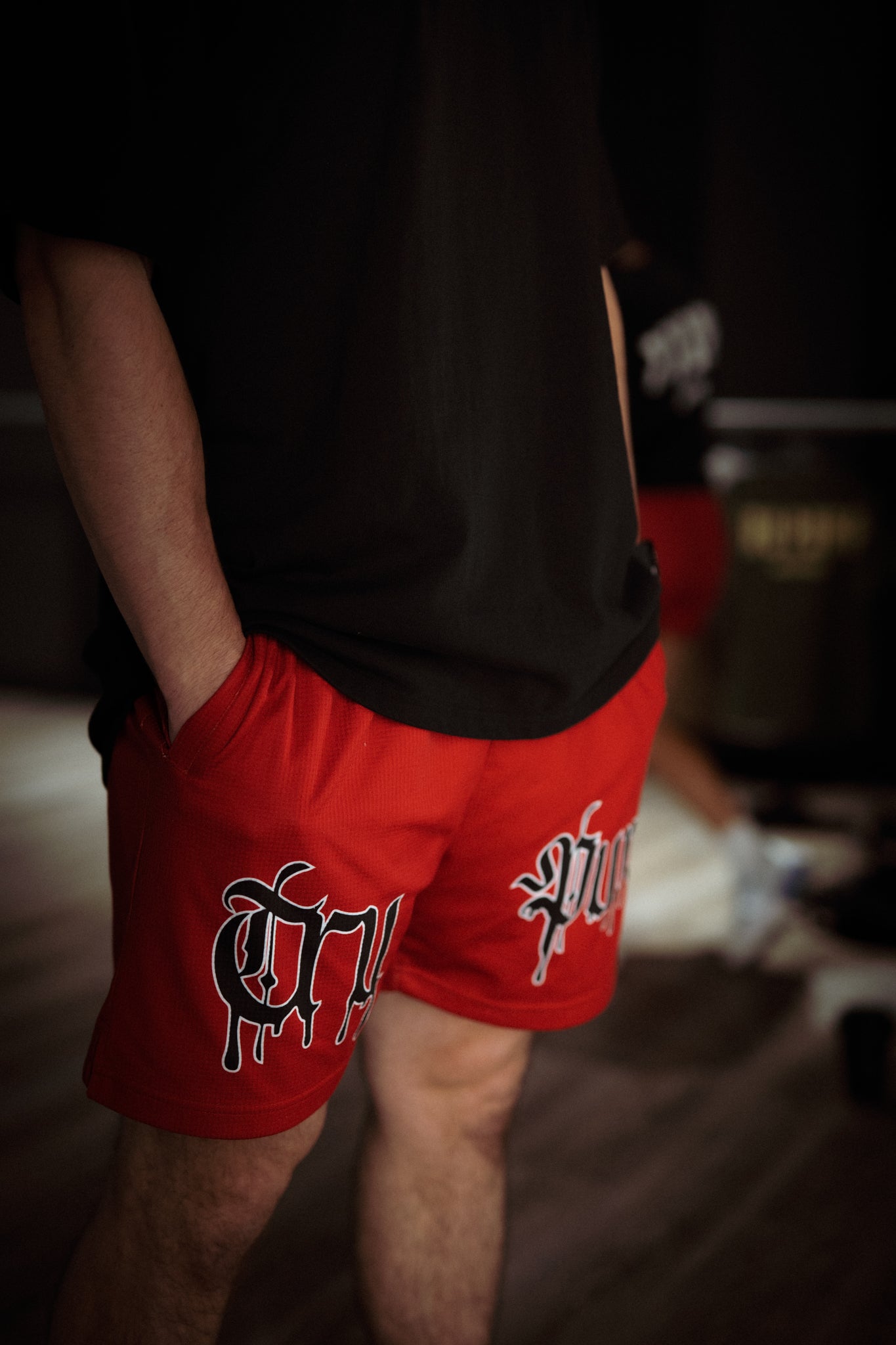 Drip Shorts- Red