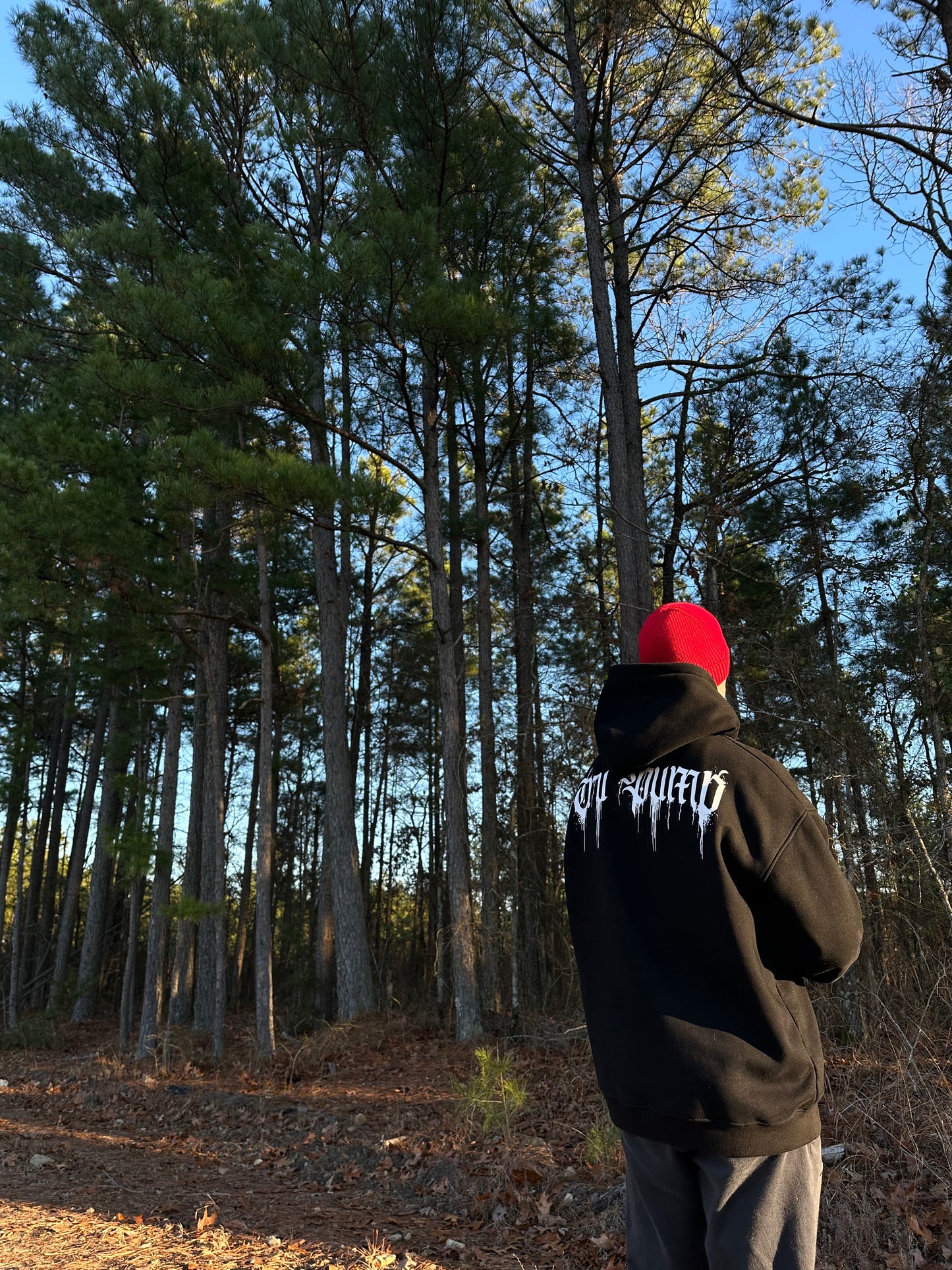 Oversized Splatter Paint Performance Hoodie- Black
