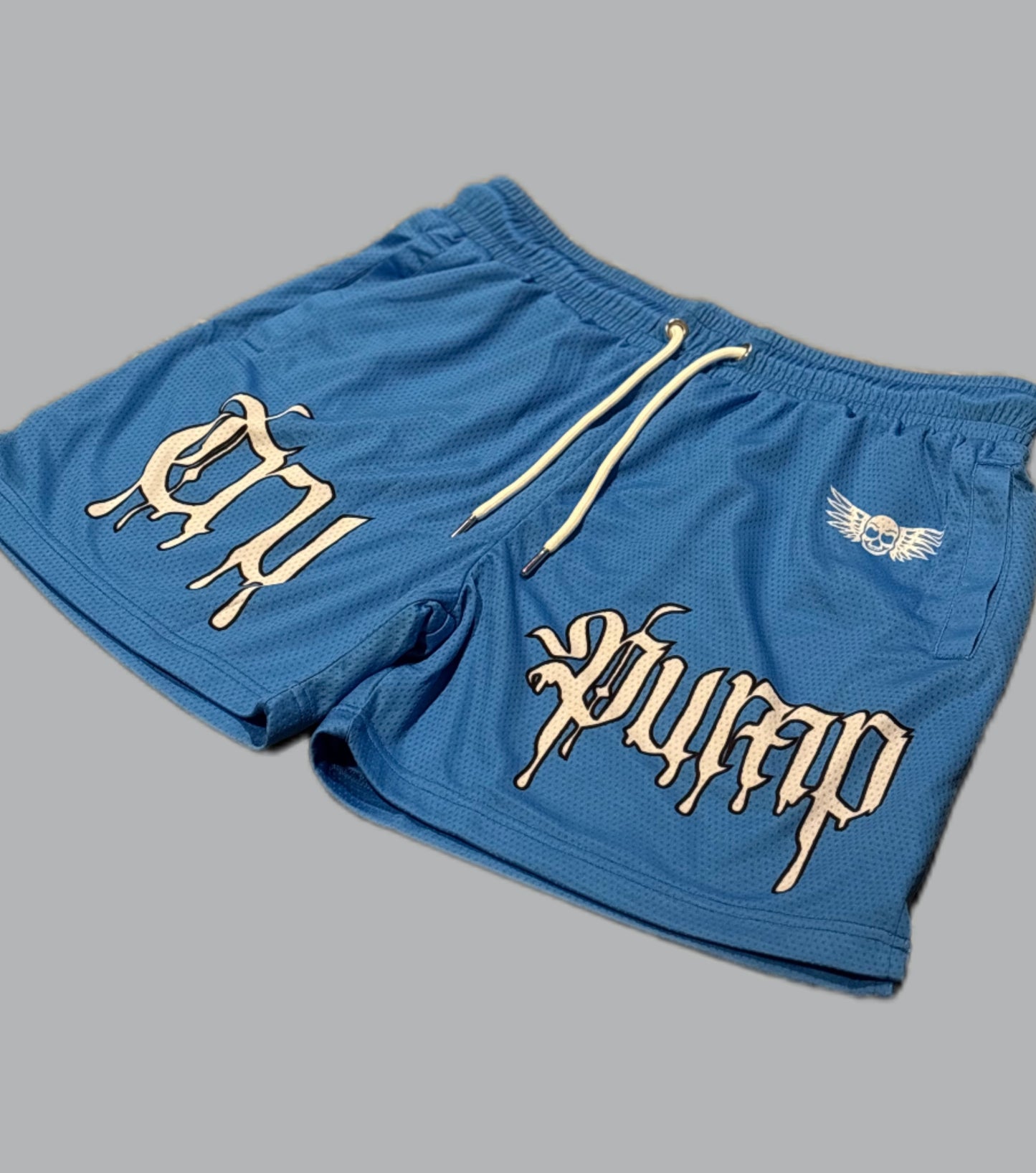 Drip Shorts- Light Blue