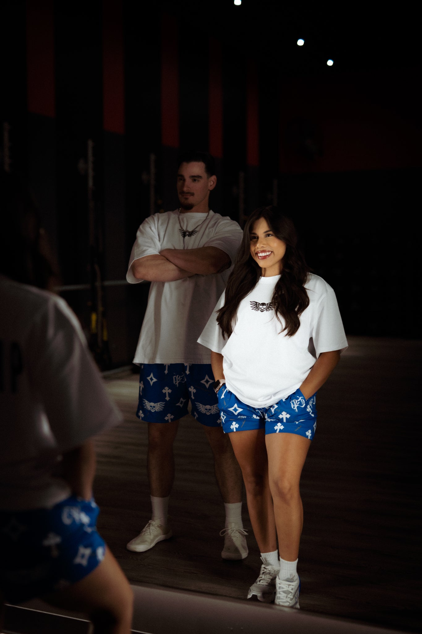 Bleak Midwinter shorts- Royal Blue/ Gray paint