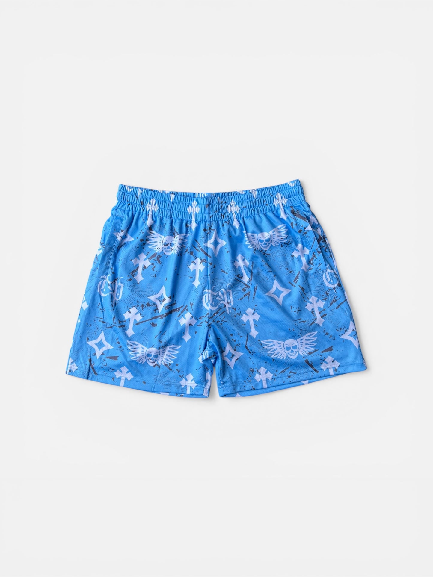 Bleak Midwinter shorts- Light Blue/ Gray paint