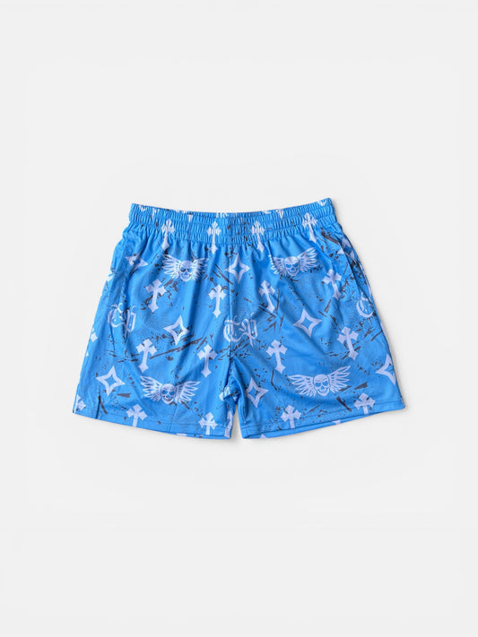 Bleak Midwinter shorts- Light Blue/ Gray paint