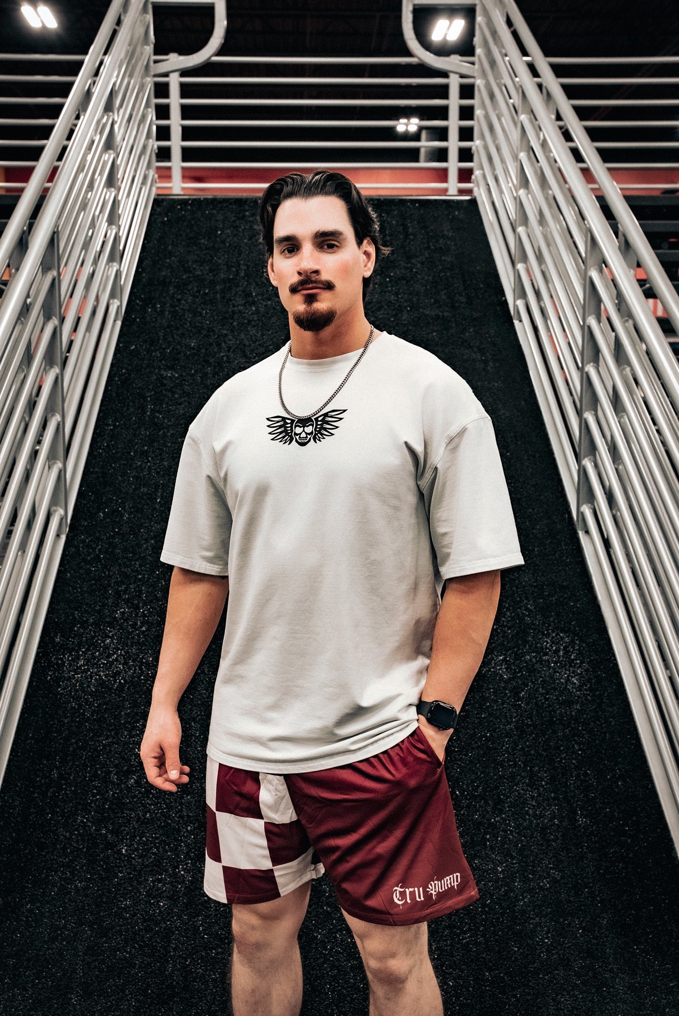 Checkerboard- Maroon