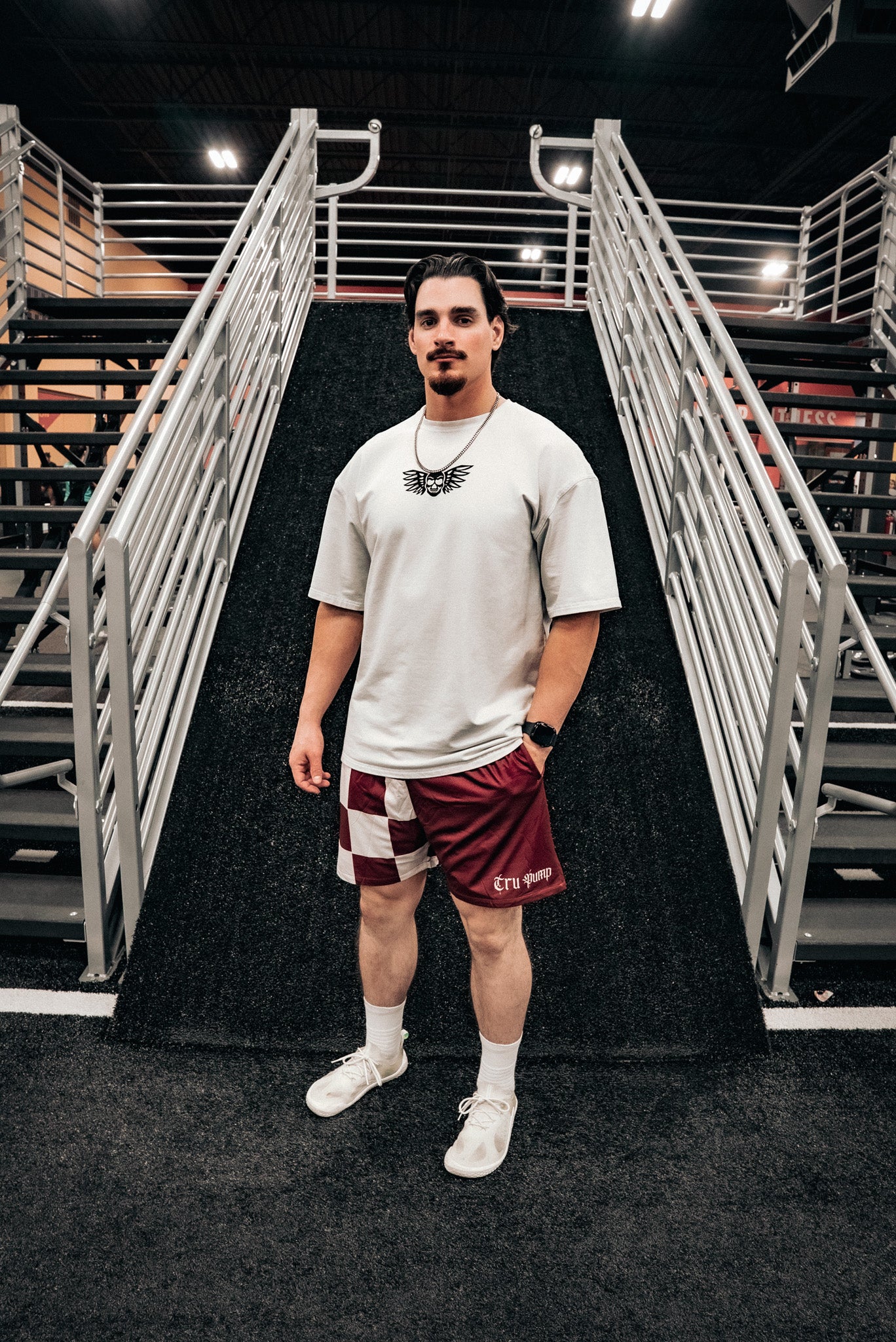 Checkerboard- Maroon