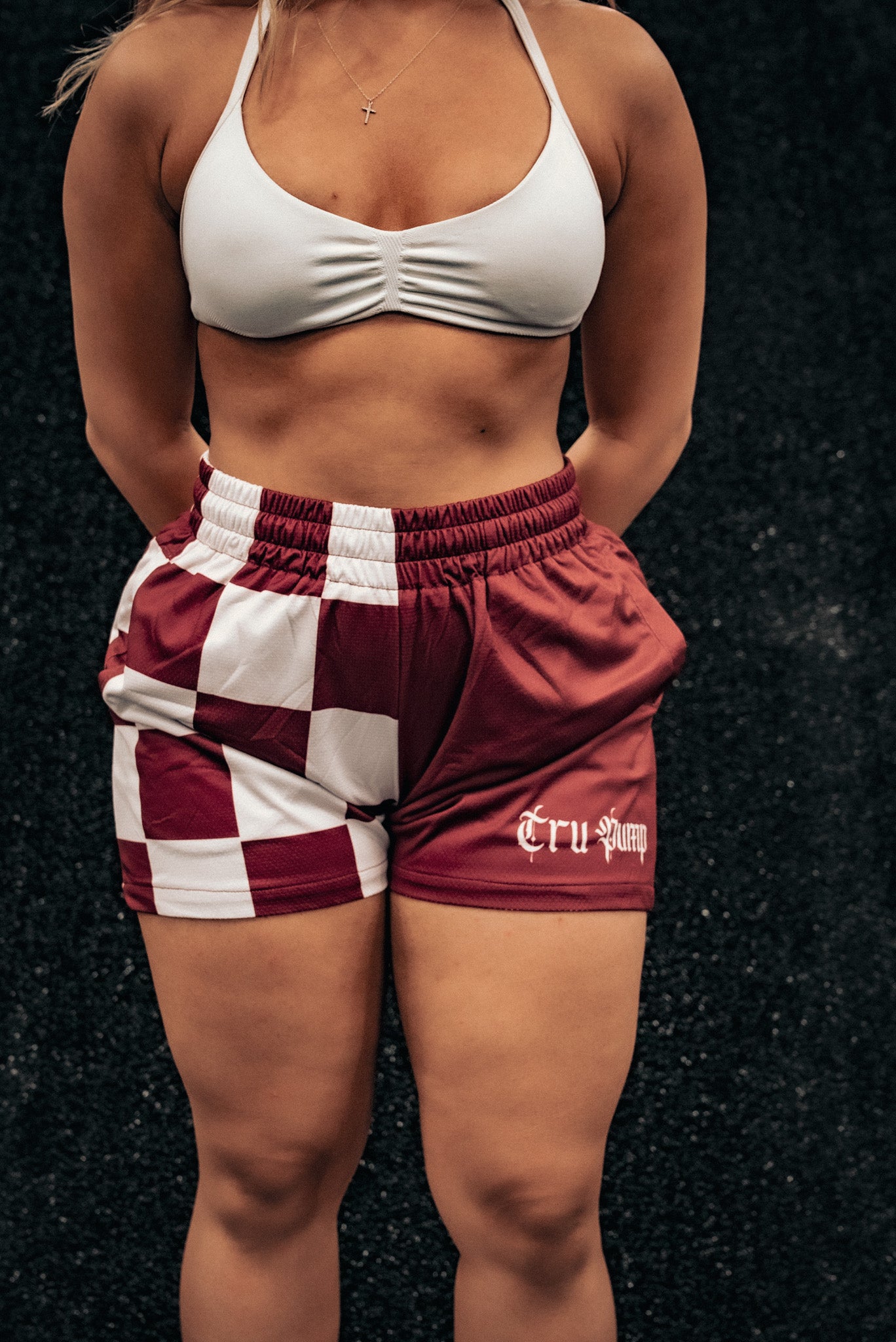 Checkerboard- Maroon