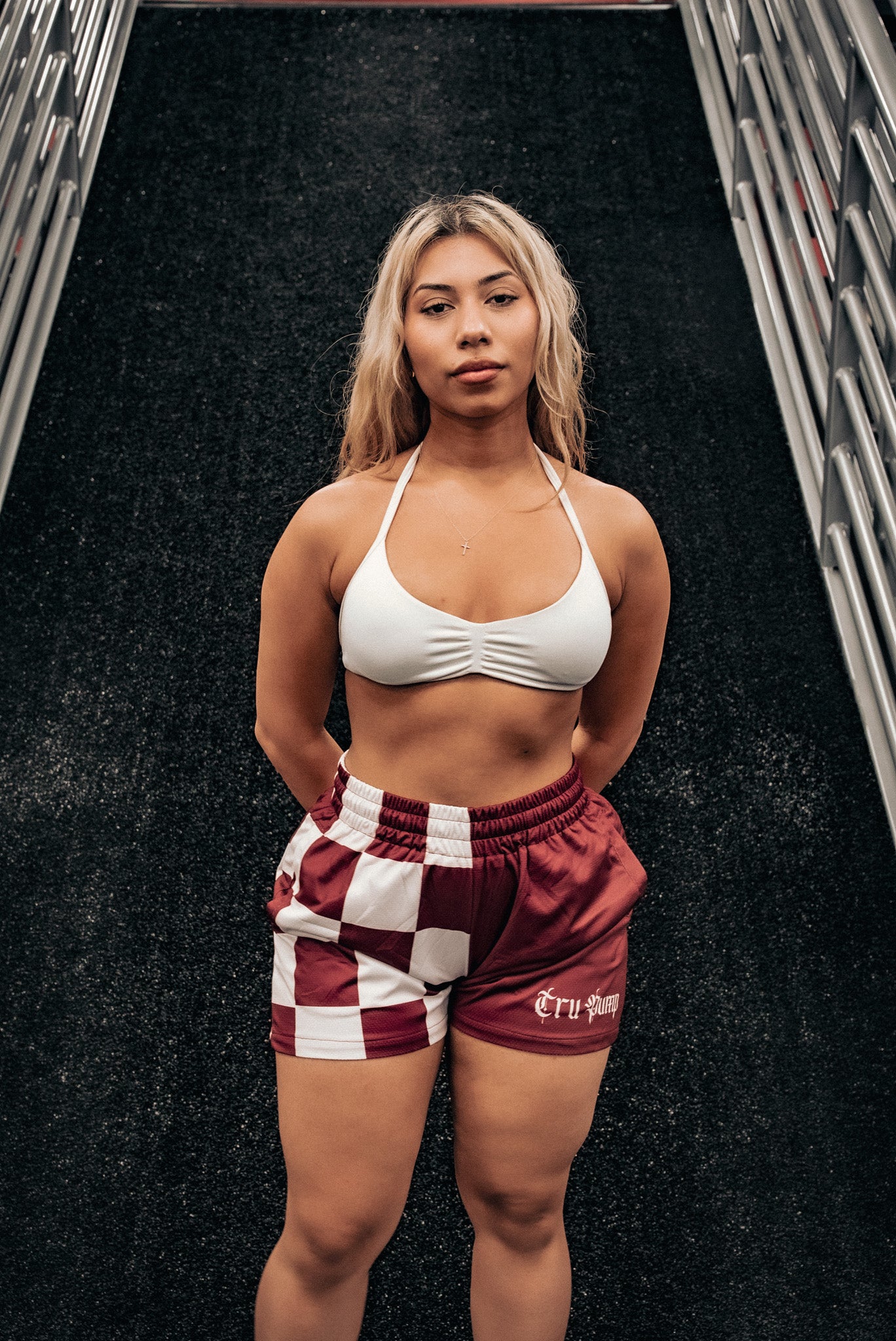 Checkerboard- Maroon