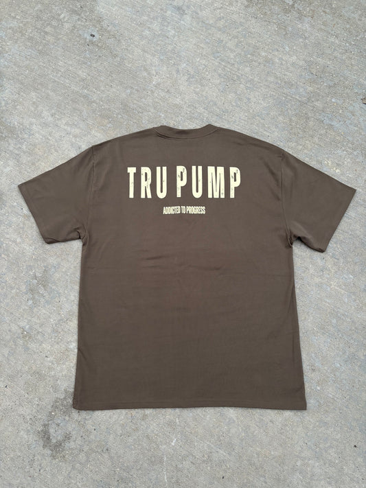 Oversized Pump Cover- Brown/ Cream