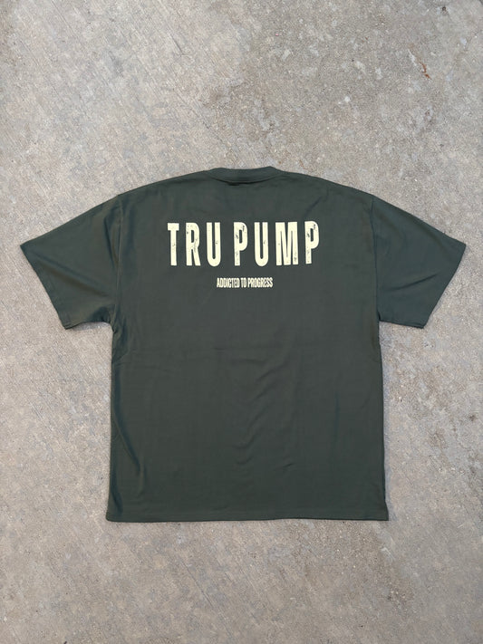 Oversized Pump Cover- Olive/ Cream