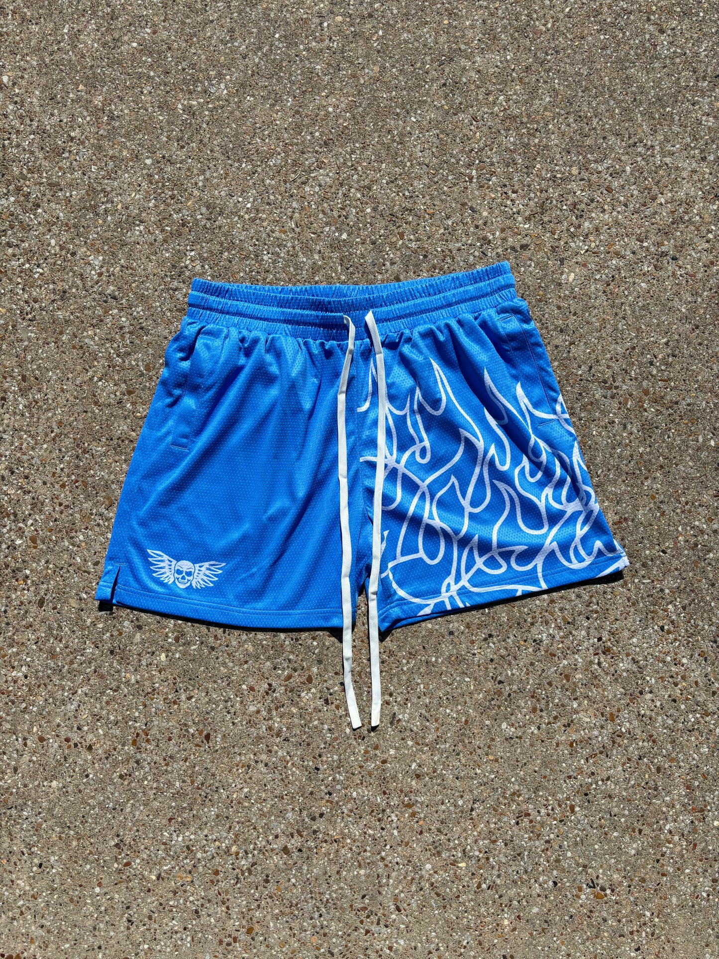 Inferno Shorts (5" Inseam)- Light Blue/ White