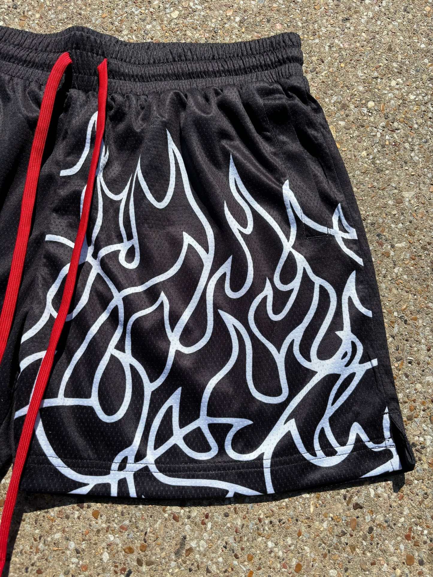 Inferno Shorts (5" inseam)- Black/ Red