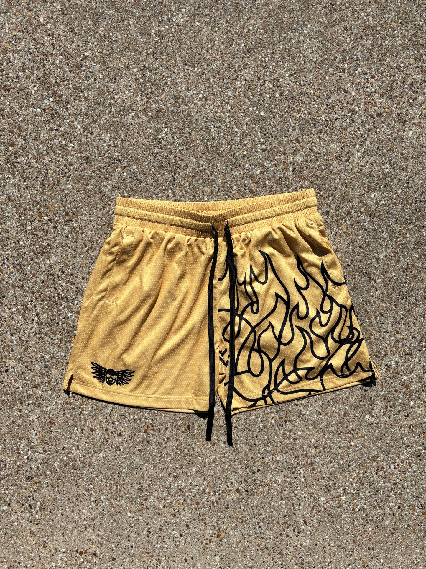 Inferno Shorts (5" Inseam)- Gold/ Black