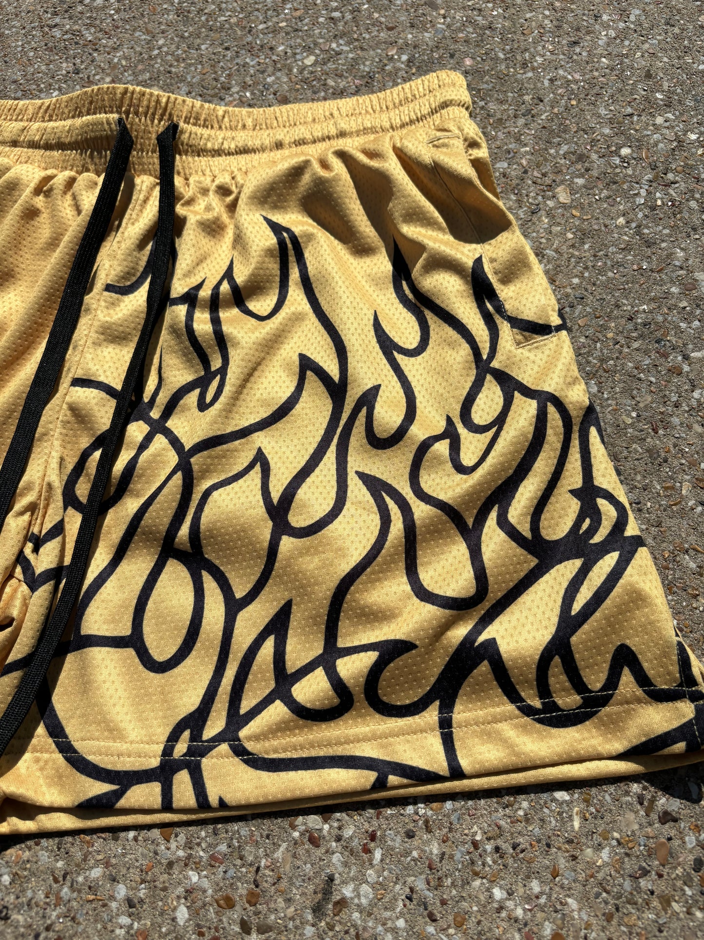 Inferno Shorts (5" Inseam)- Gold/ Black