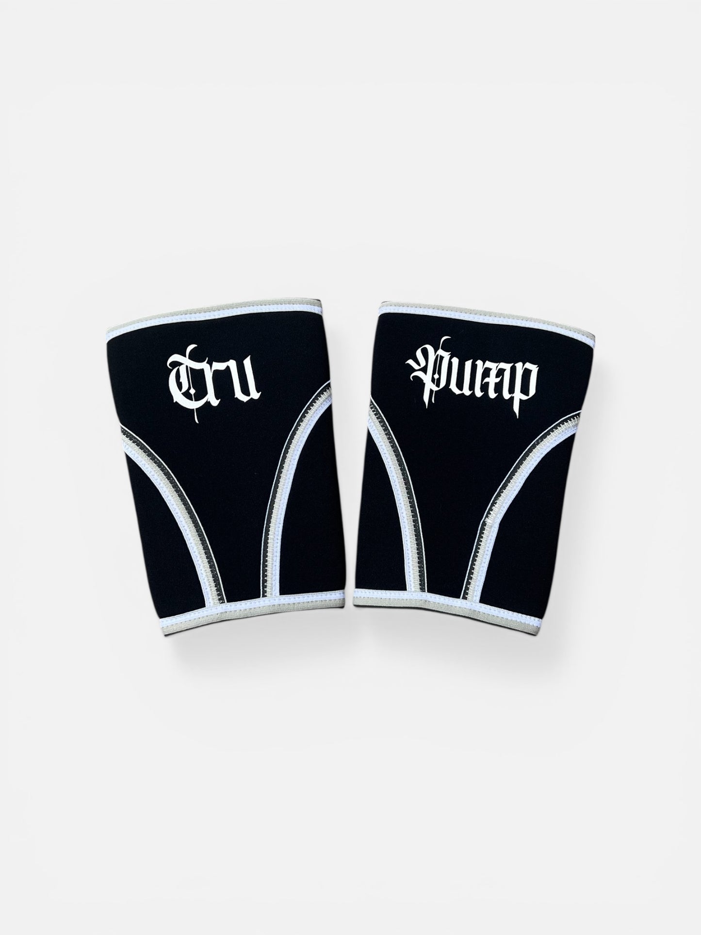 Tru Pump High-Performance Compression Knee Sleeves Black/White for Athletes & Lifters Enhance Stability & Performance