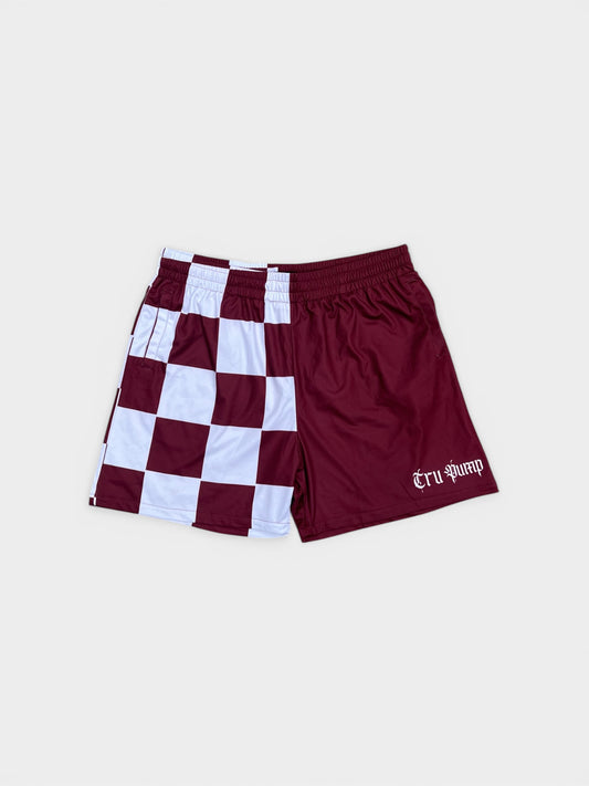 Checkerboard- Maroon