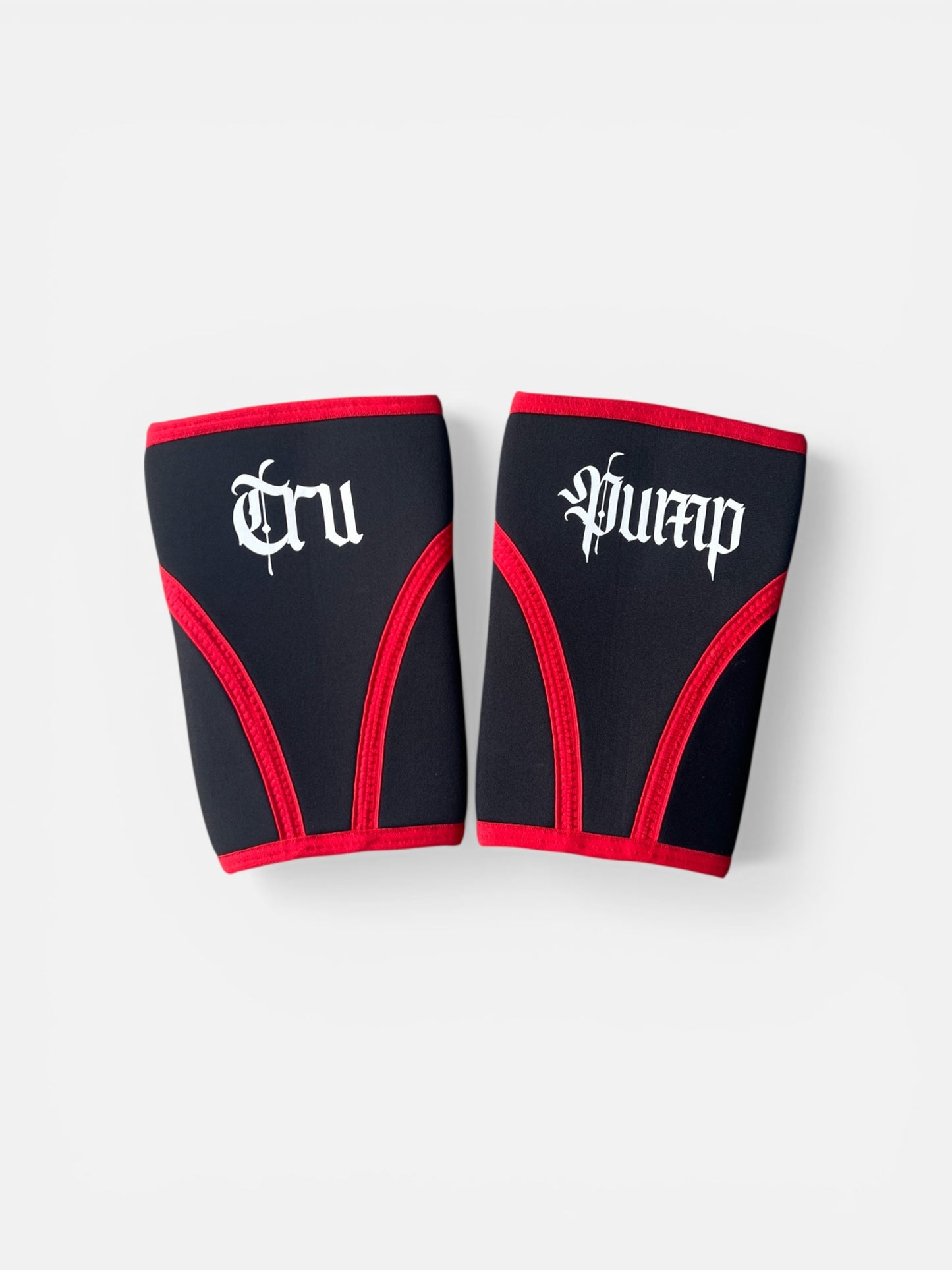 Tru Pump High-Performance Compression Knee Sleeves Black/Red for Athletes & Lifters Enhance Stability & Performance