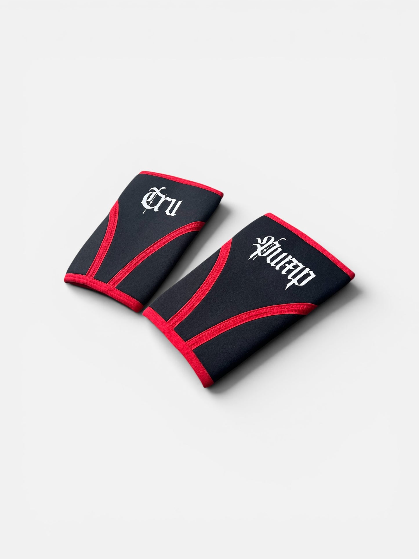 Tru Pump High-Performance Compression Knee Sleeves Black/Red for Athletes & Lifters Enhance Stability & Performance
